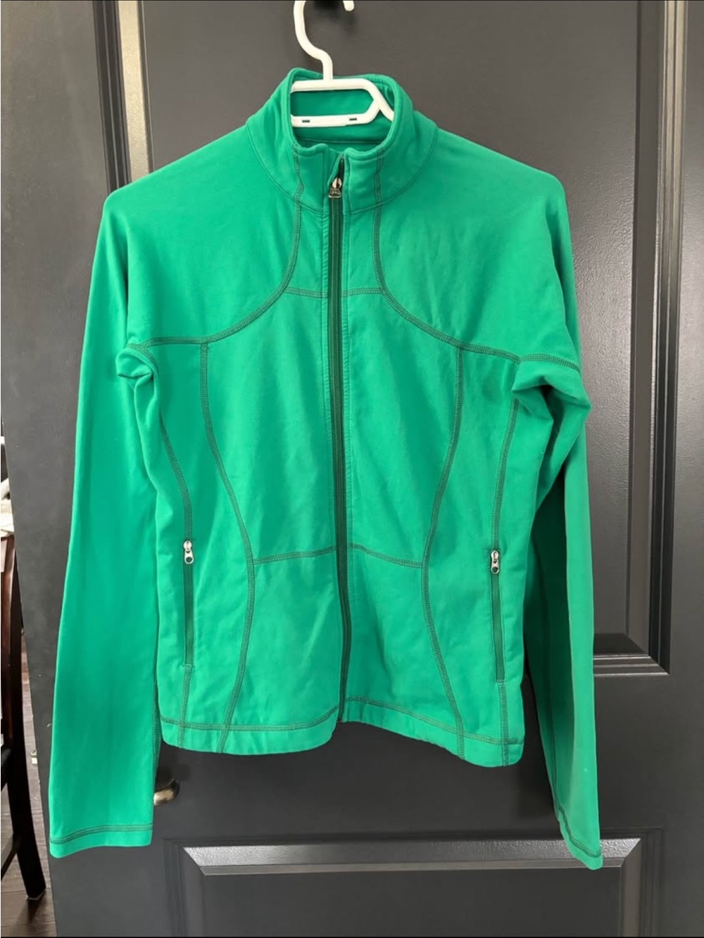 lululemon athletica Teal Green Zip-Up Bomber Jacket